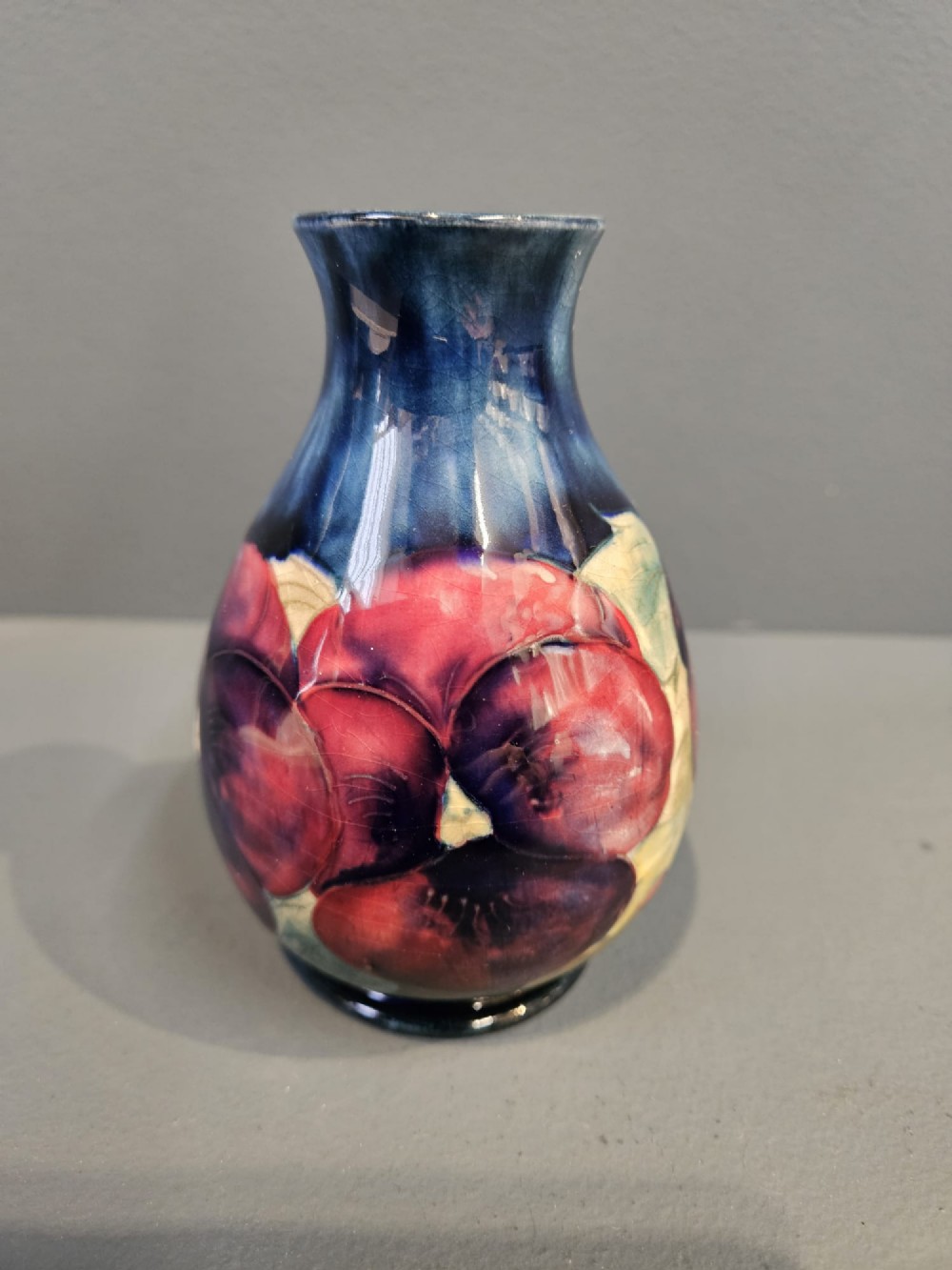 Early Moorcroft Pansy Vase