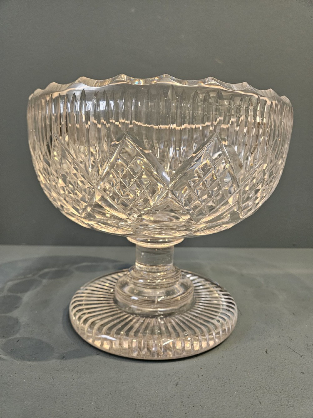 Victorian Cut Crystal Punch Bowl