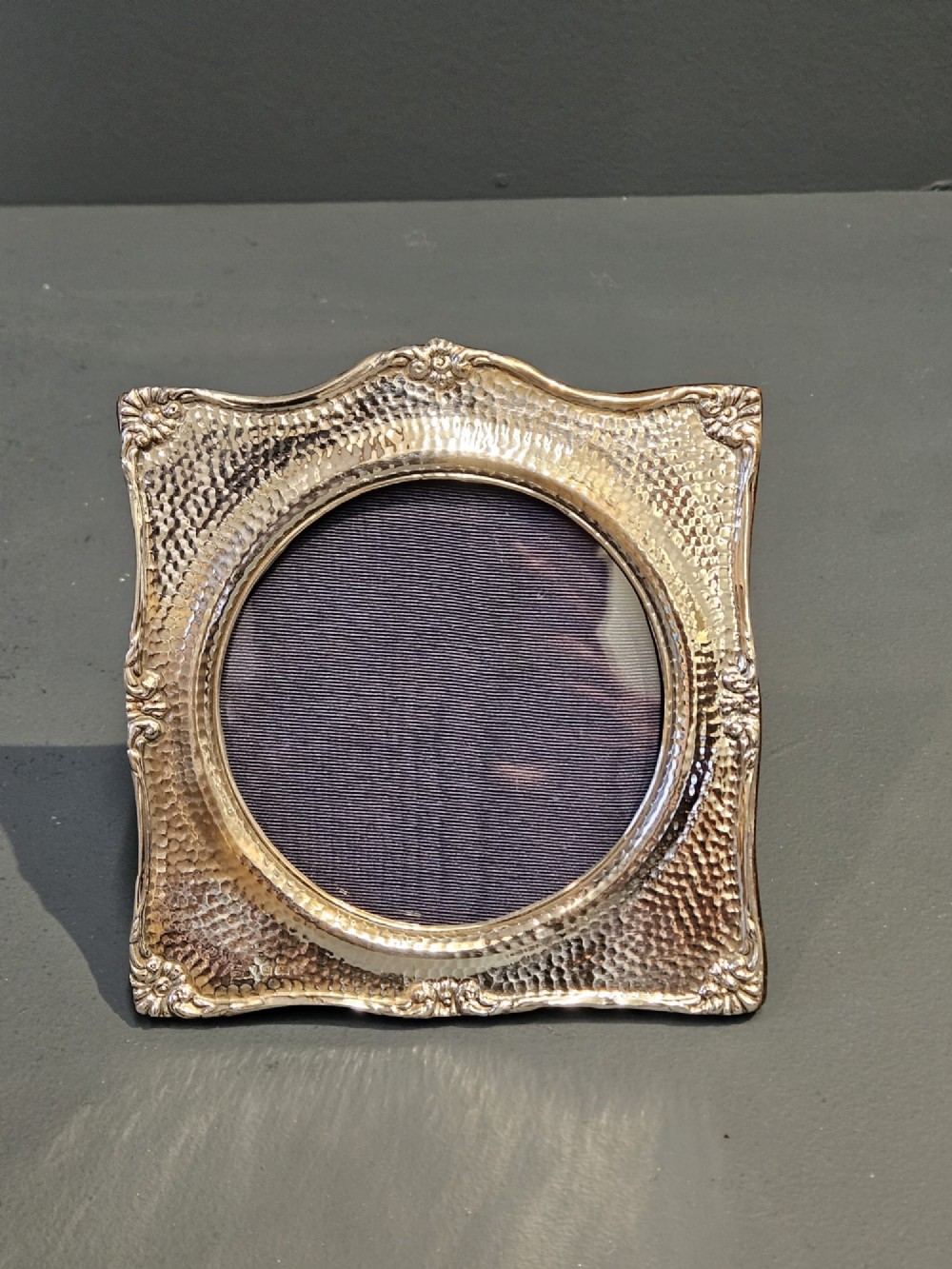 Victorian Planished Silver Photo Frame