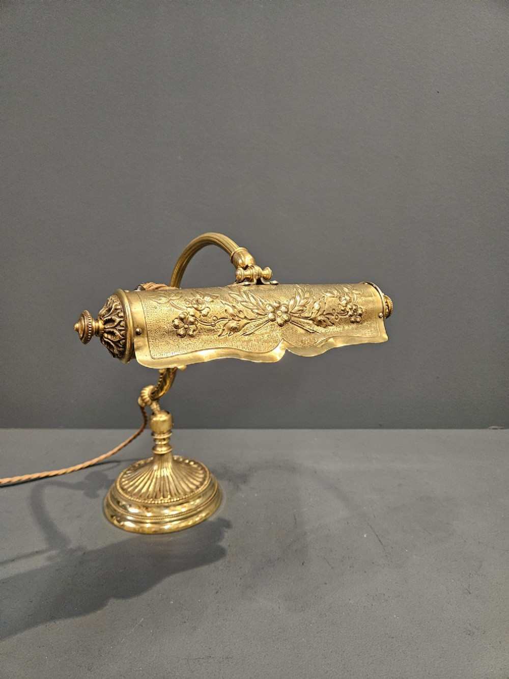 Edwardian Brass Desk Lamp