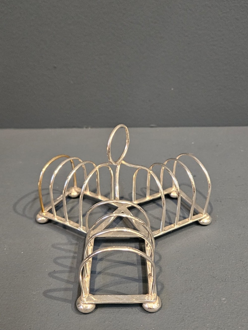 Unusual Three Branch Silver Toast Rack