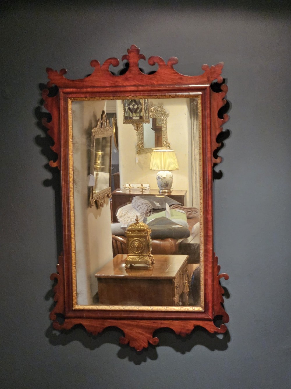 George III Mahogany Framed Mirror