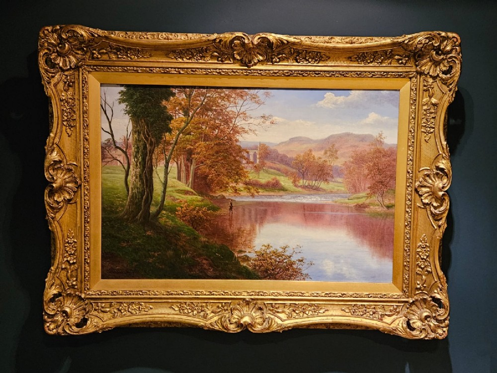 William Mellor Oil on Canvas 'Bolton Abbey from the Warfe'