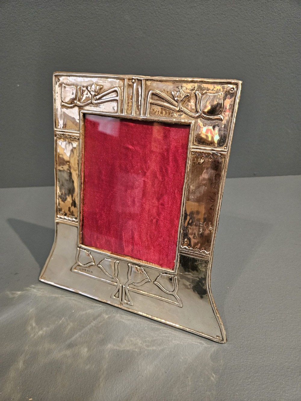 Outstanding Arts and Crafts Silver Photo Frame