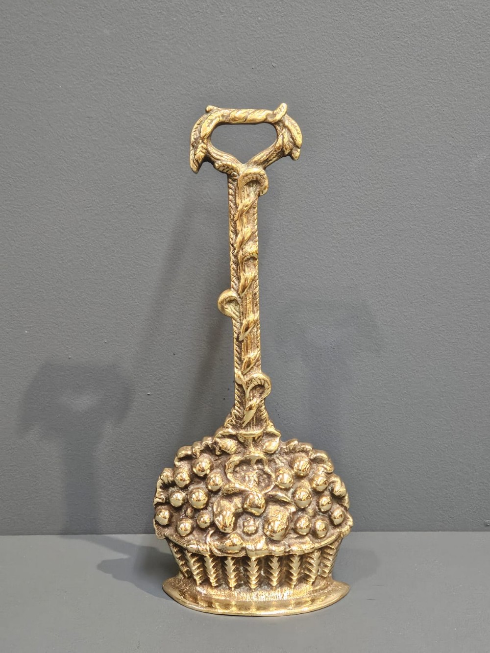 Victorian Brass Fruit Basket Door Stop