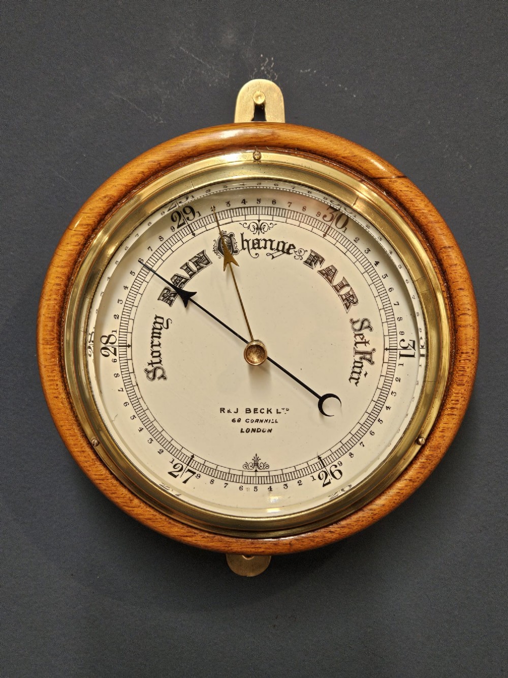 Superb Victorian Oak Cased Barometer by R & J Beck, London