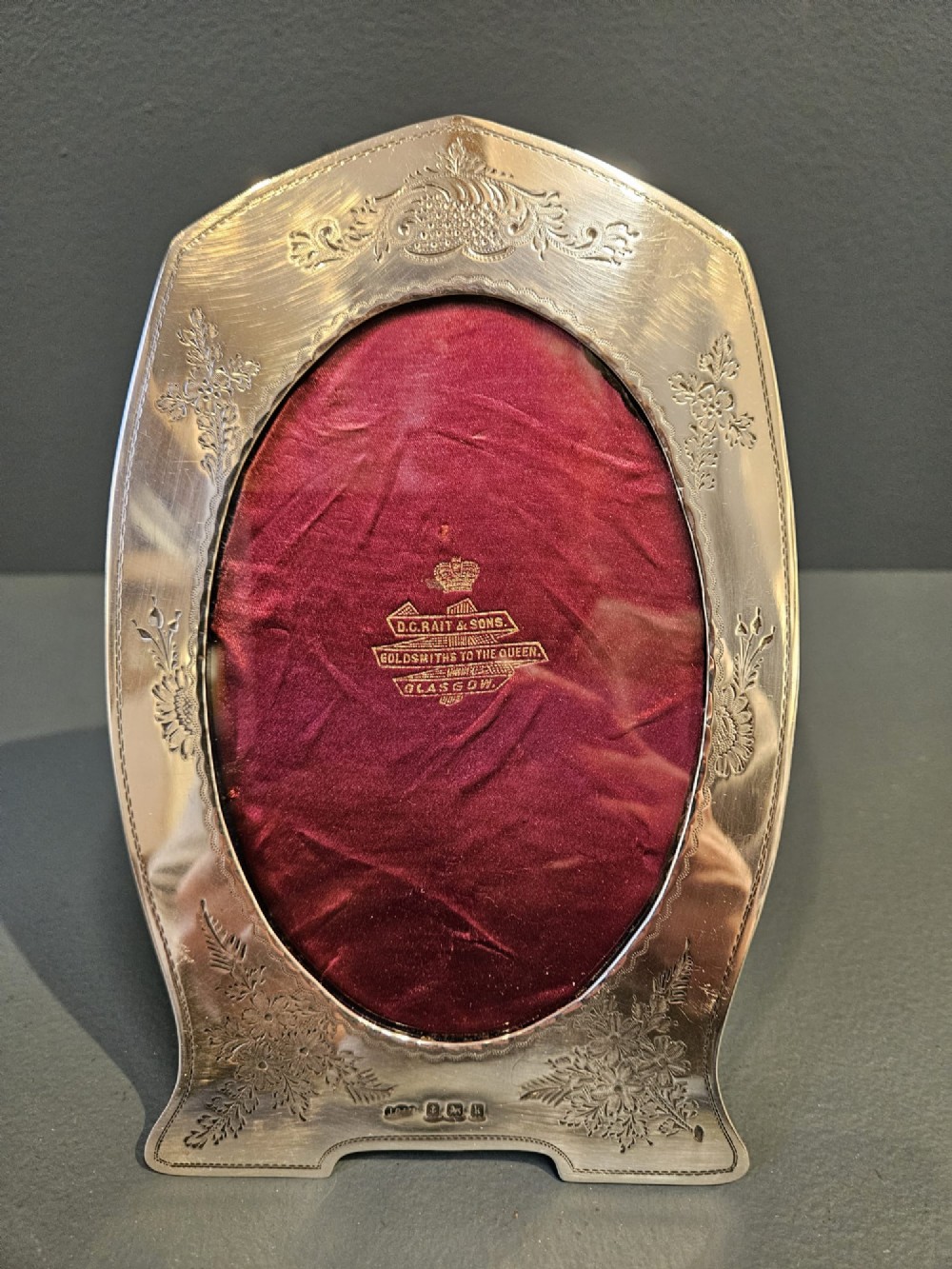 Superb Edwardian Engraved all Silver Photo Frame