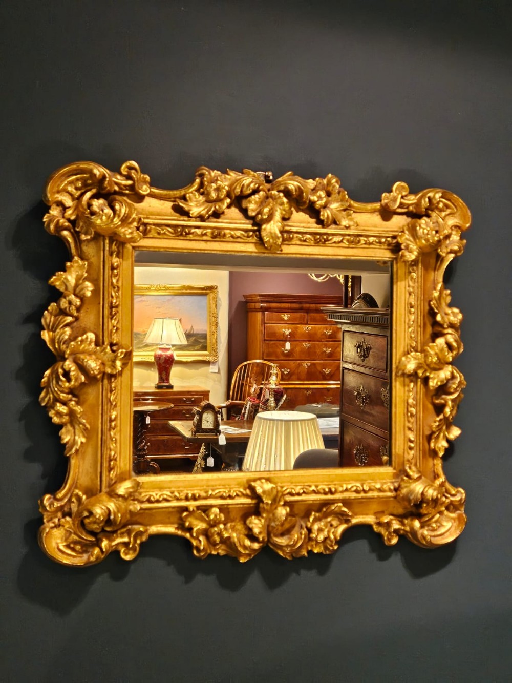 Small Early Victorian Timber Gilt Mirror