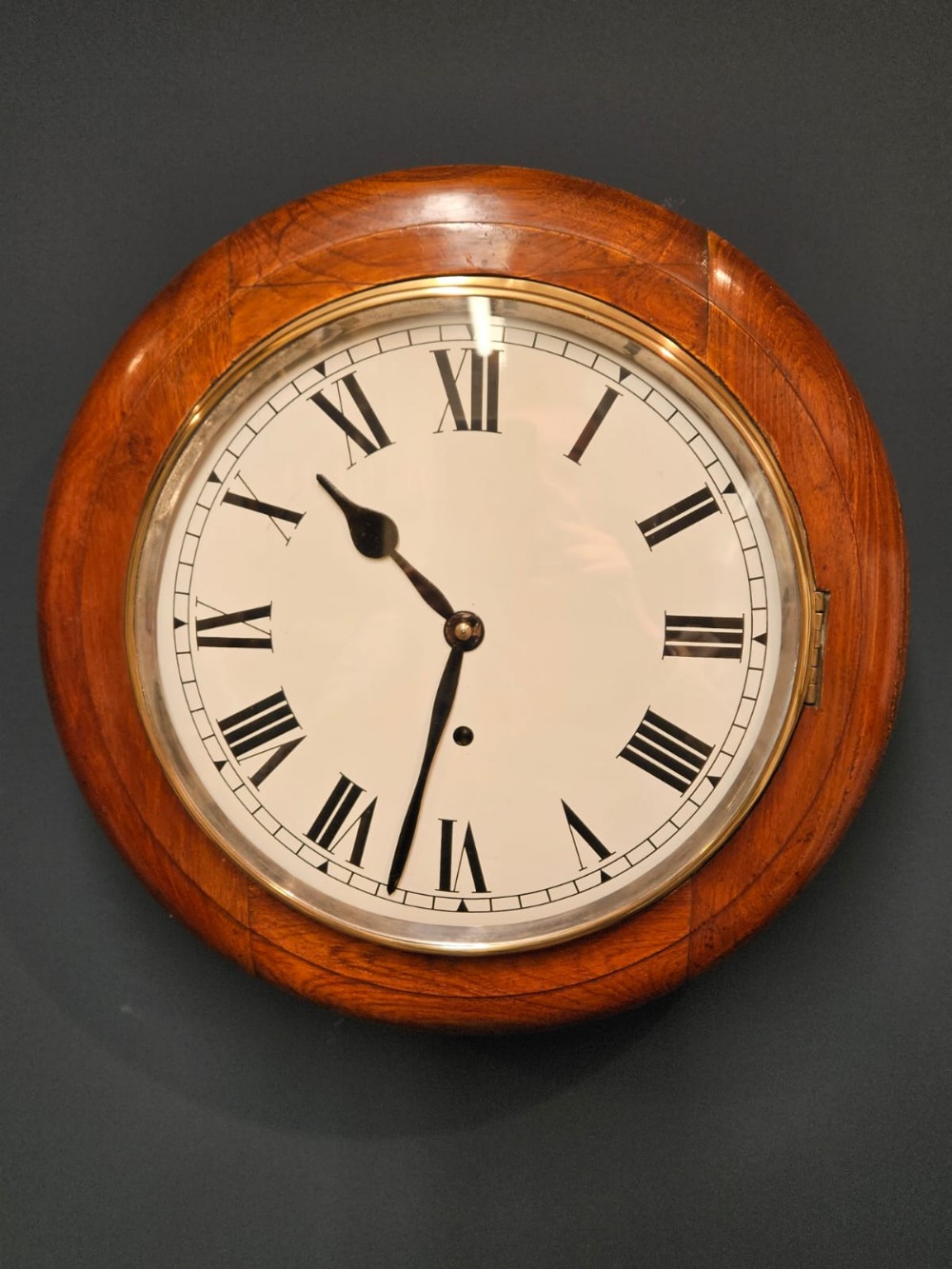 Edwardian Walnut English Dial Clock