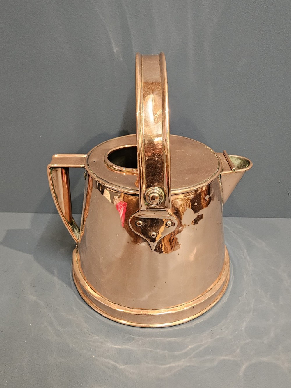 Large Early Victorian Copper Country House Hot Water Can
