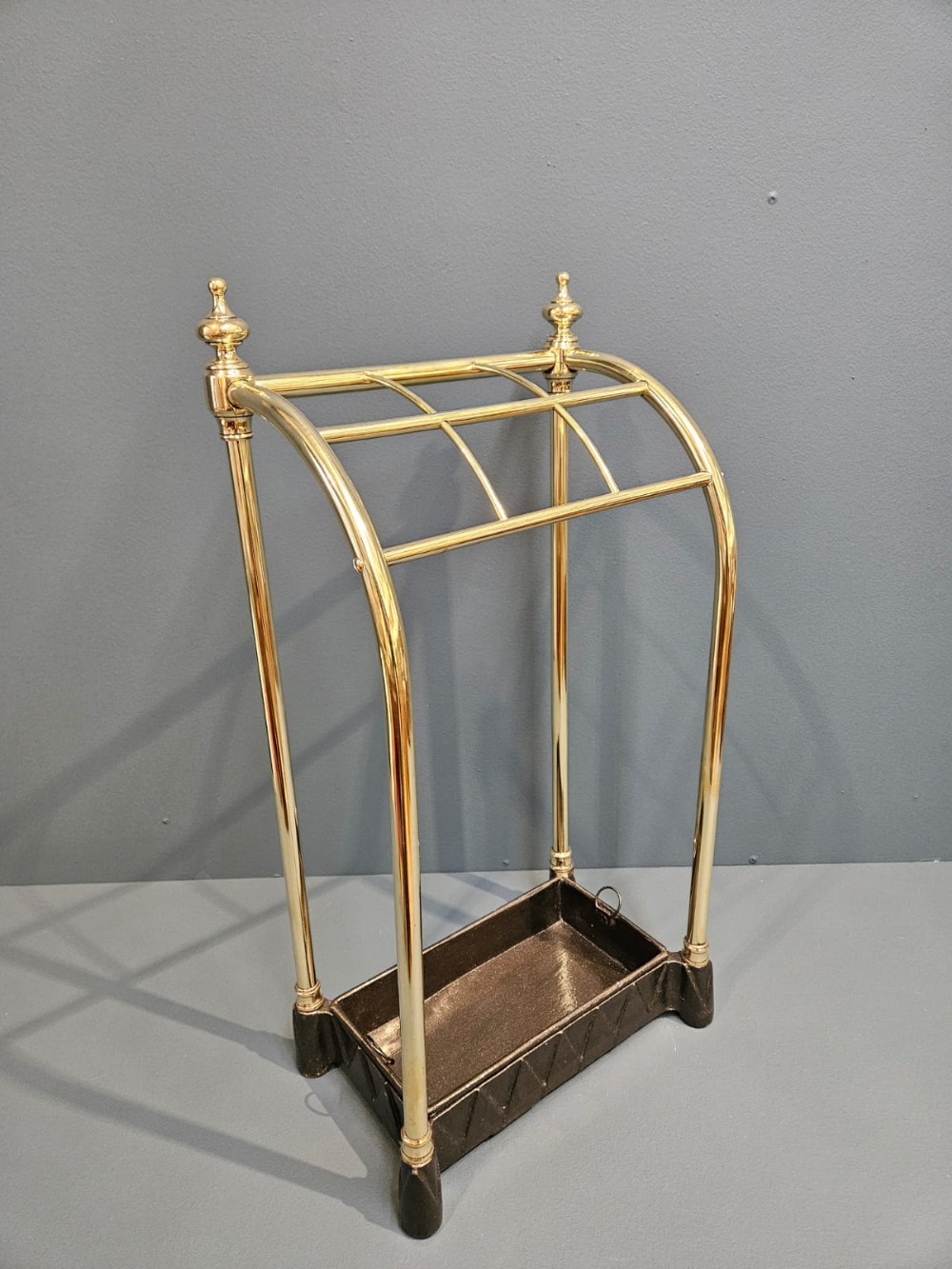 Late Victorian Brass Frame Stick Stand