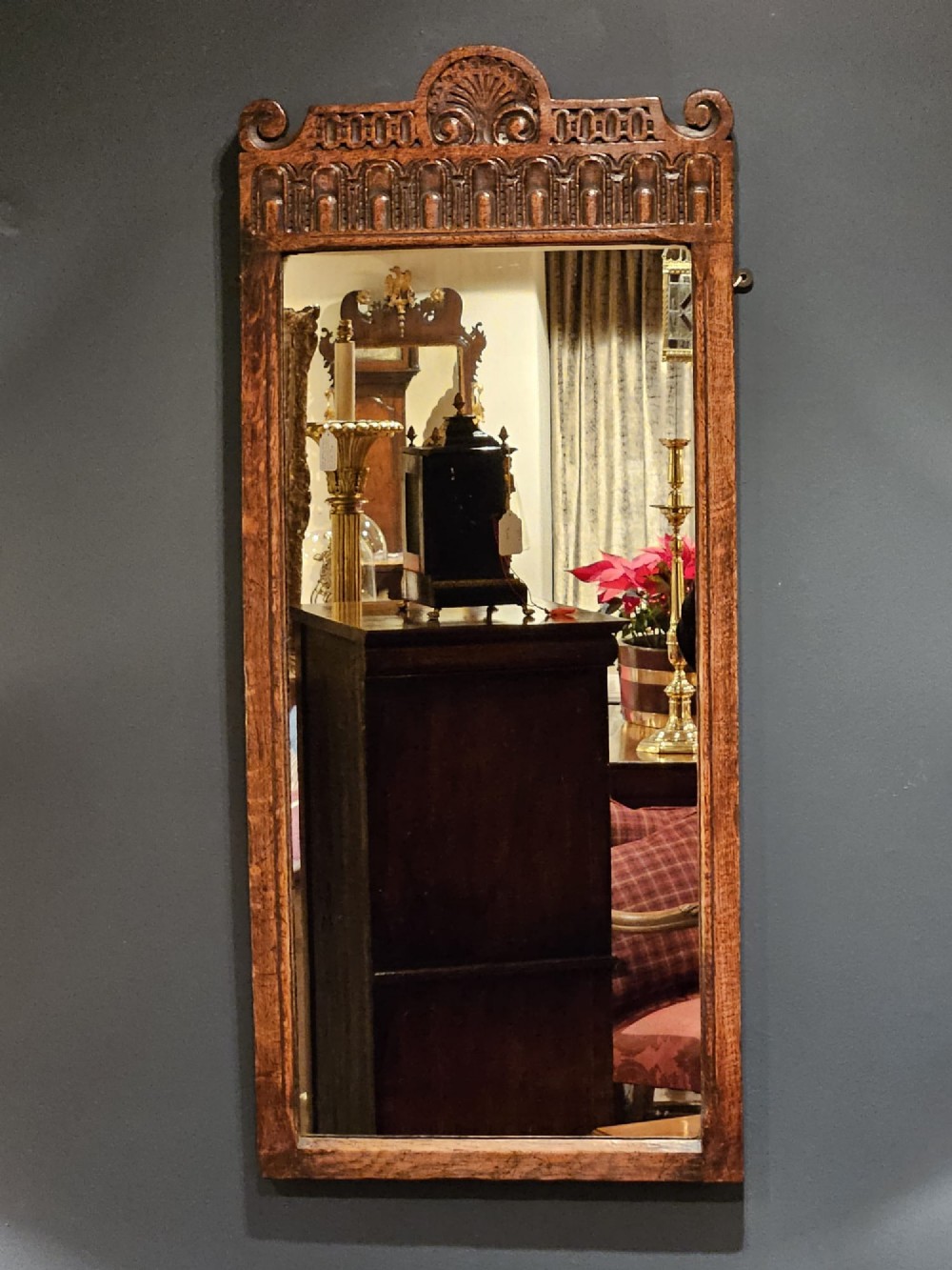 Victorian Carved Oak Framed Mirror