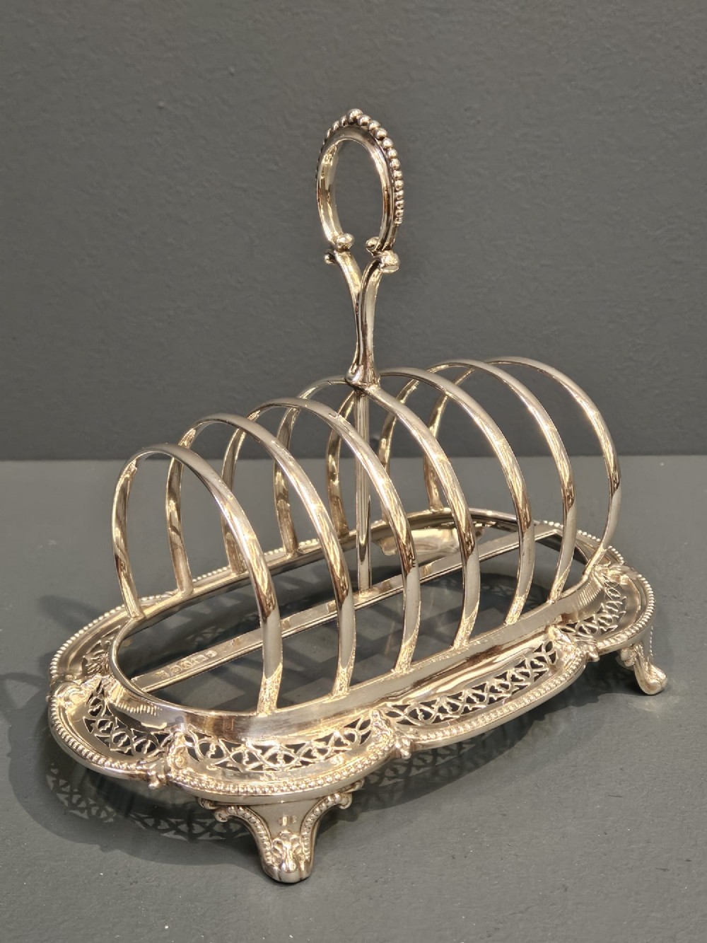 Large Victorian Silver 11 Troy Oz Toast Rack