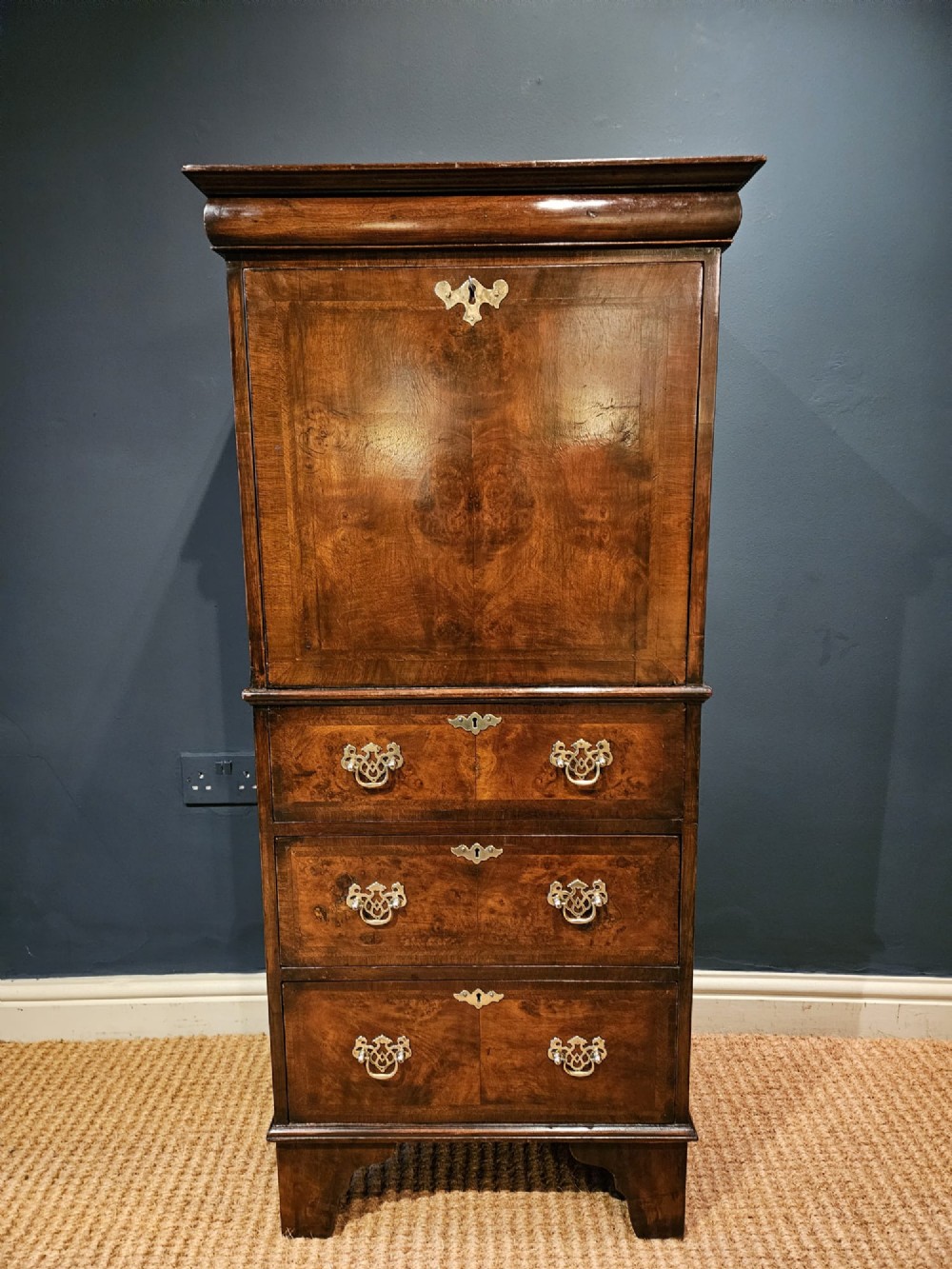 Small George I Style Walnut Escritoire