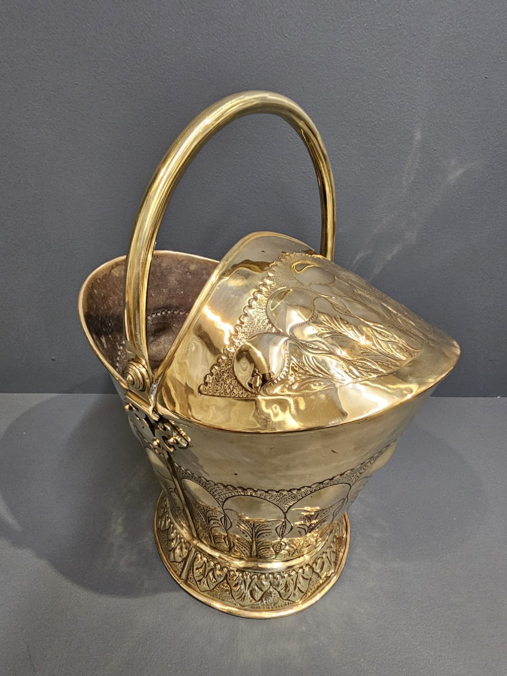 Victorian Brass Coal Scuttle