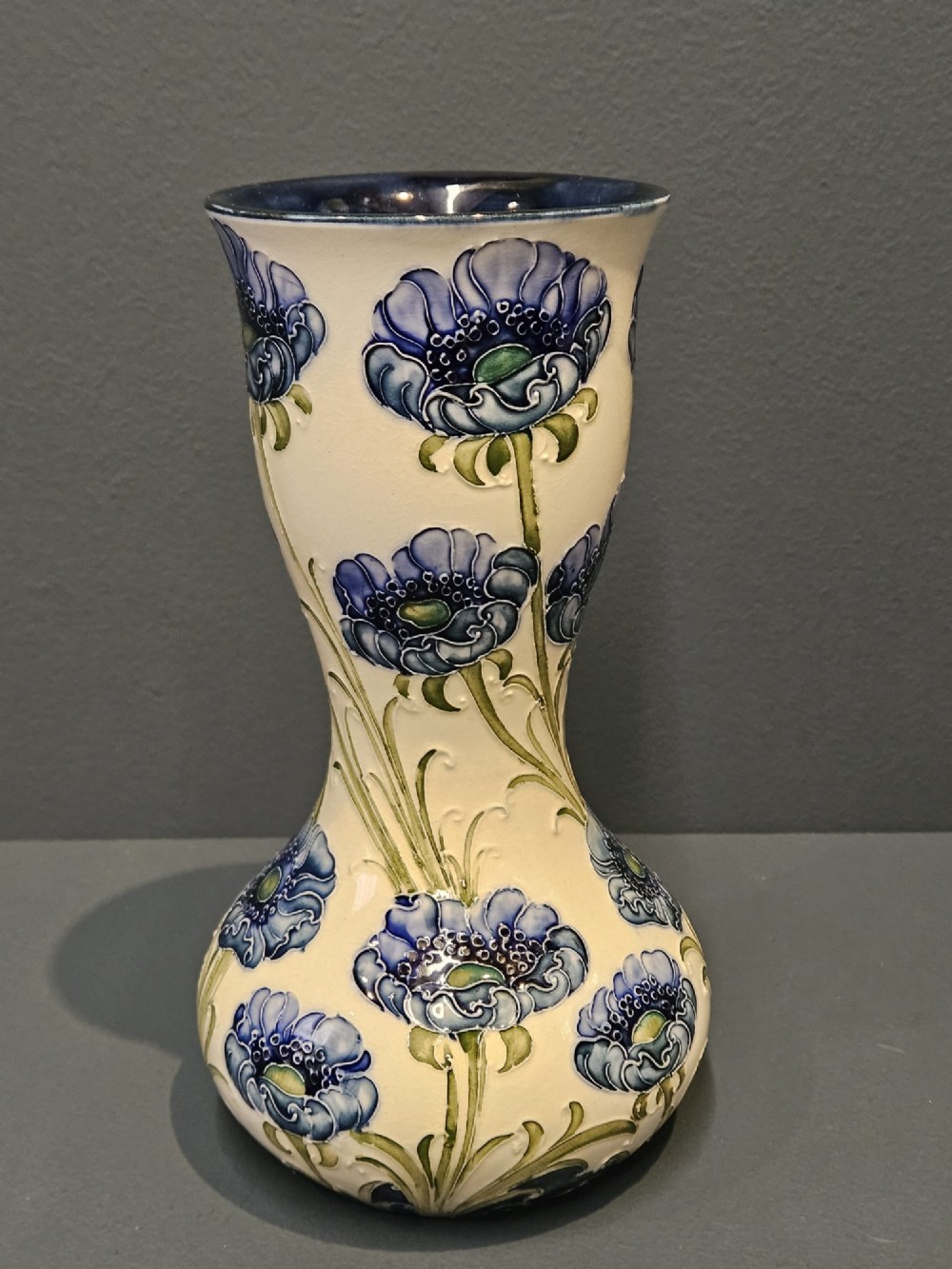 Superb McIntyre Blue Poppies Vase