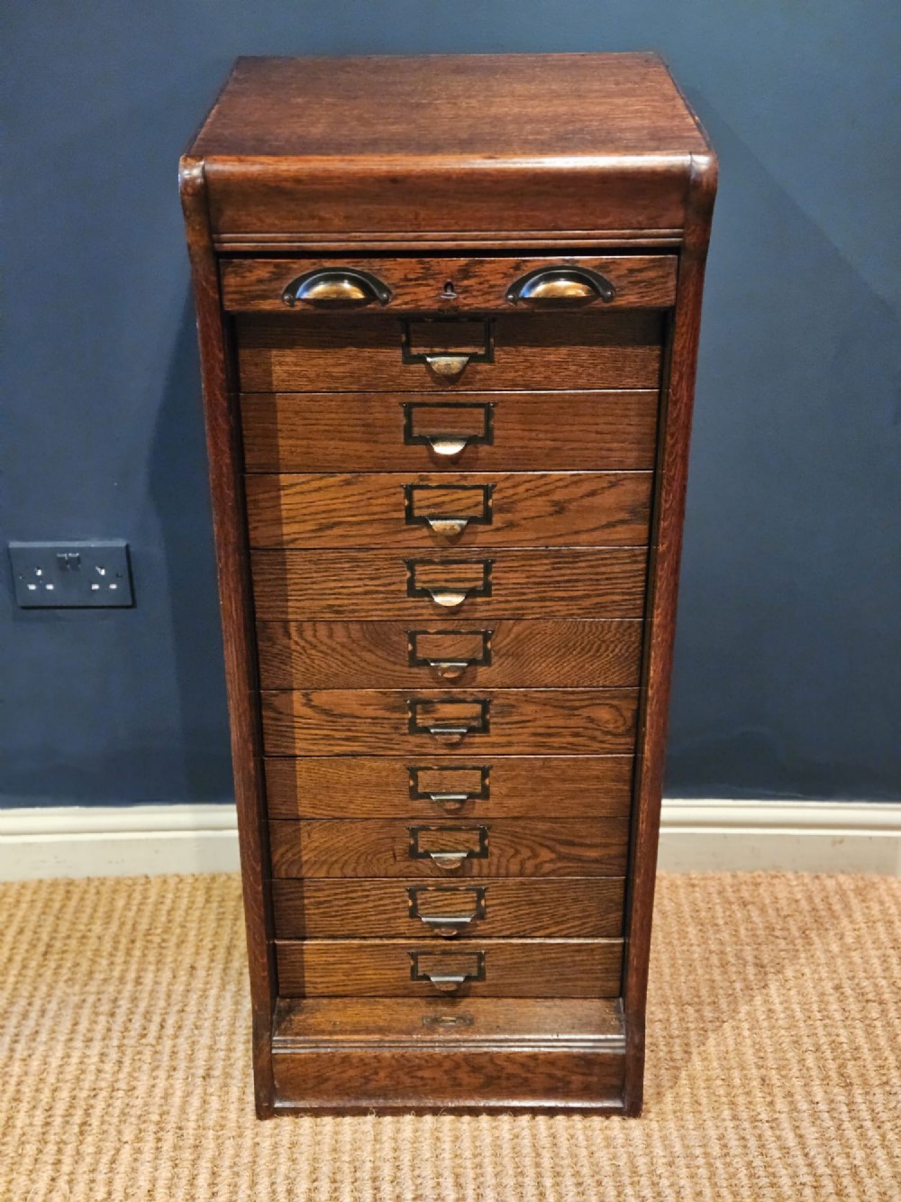 Edwardian Oak Globe Wernicke File Cabinet