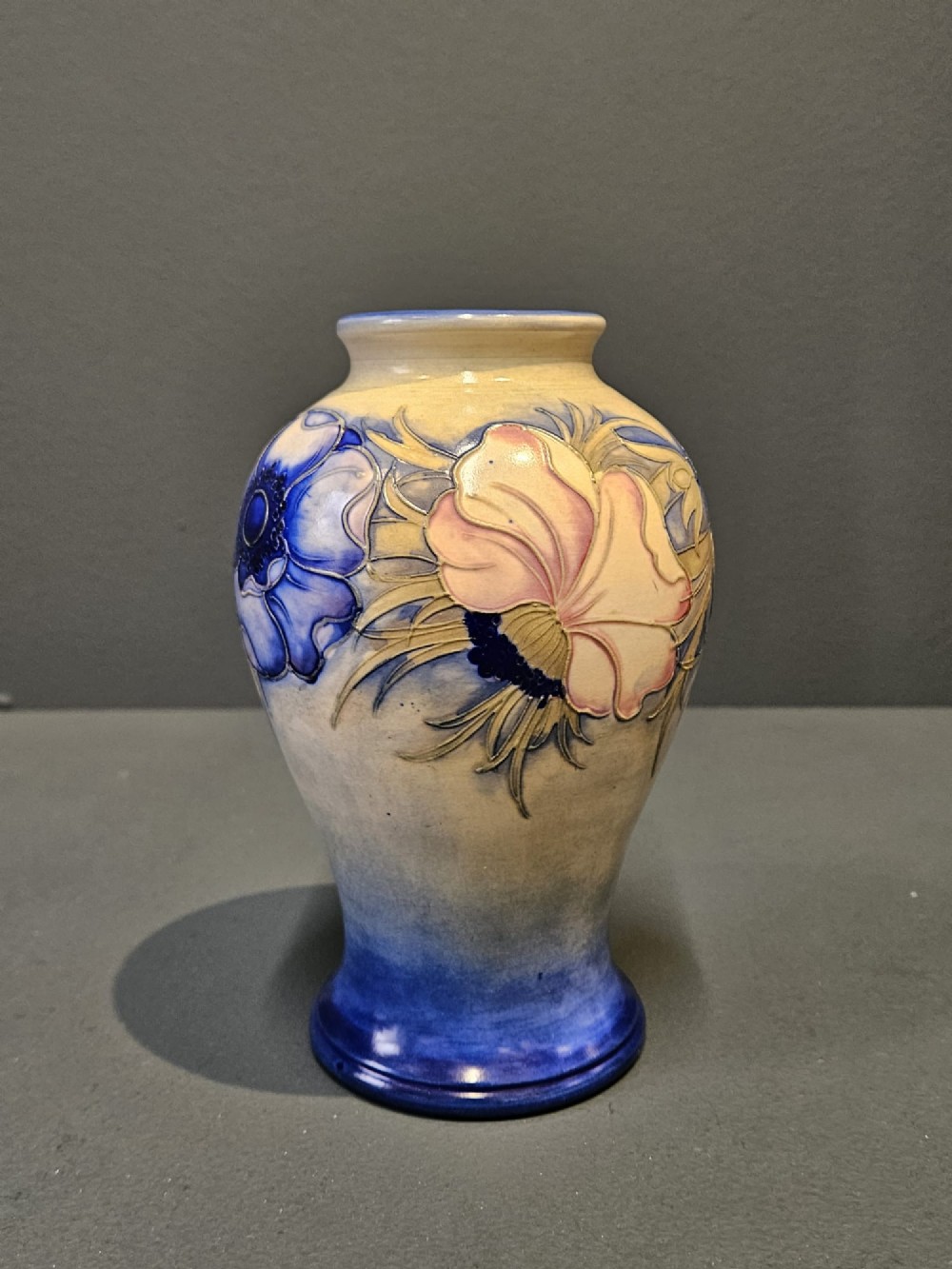 Early Anemone Salt Glazed Vase
