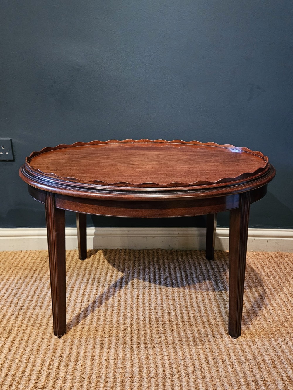 Fine Quality Victorian Mahogany Tray Top Coffee Table