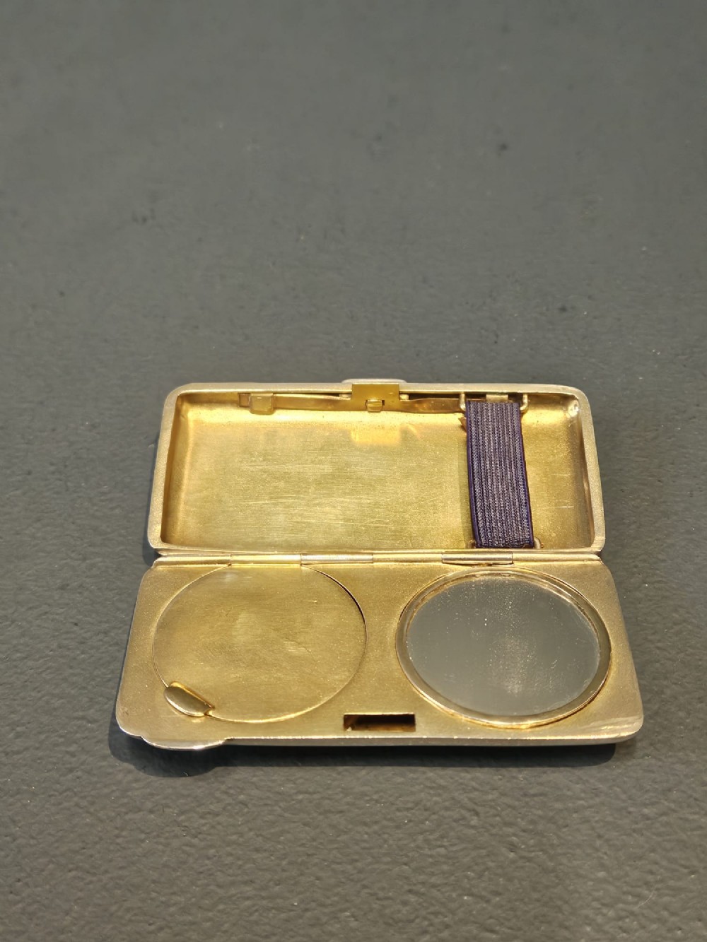 Silver Compact and Cheroot Case