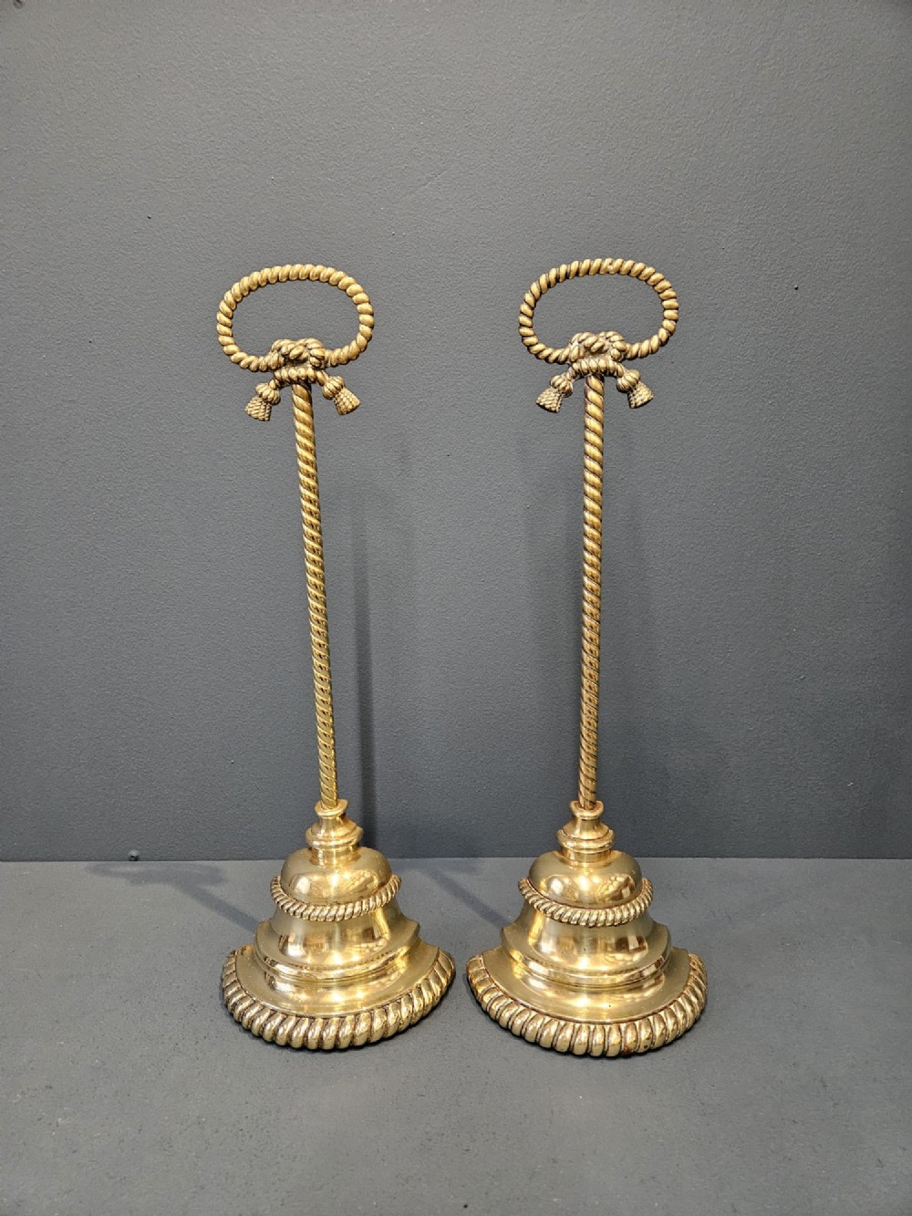 Superb Matching Pair of Victorian Brass Door Stops