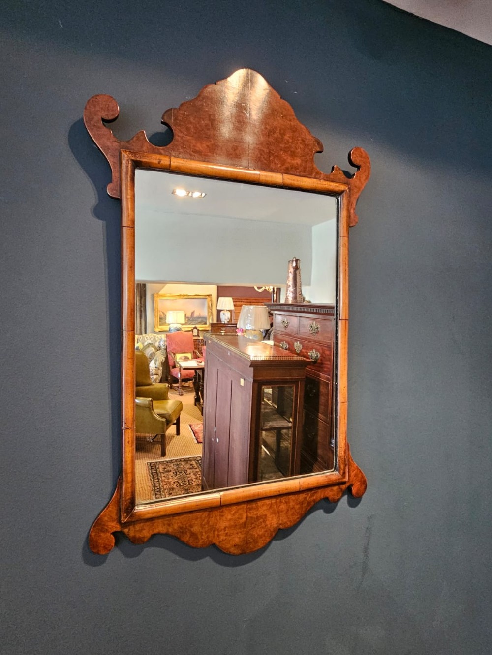 George III Style Walnut Mirror