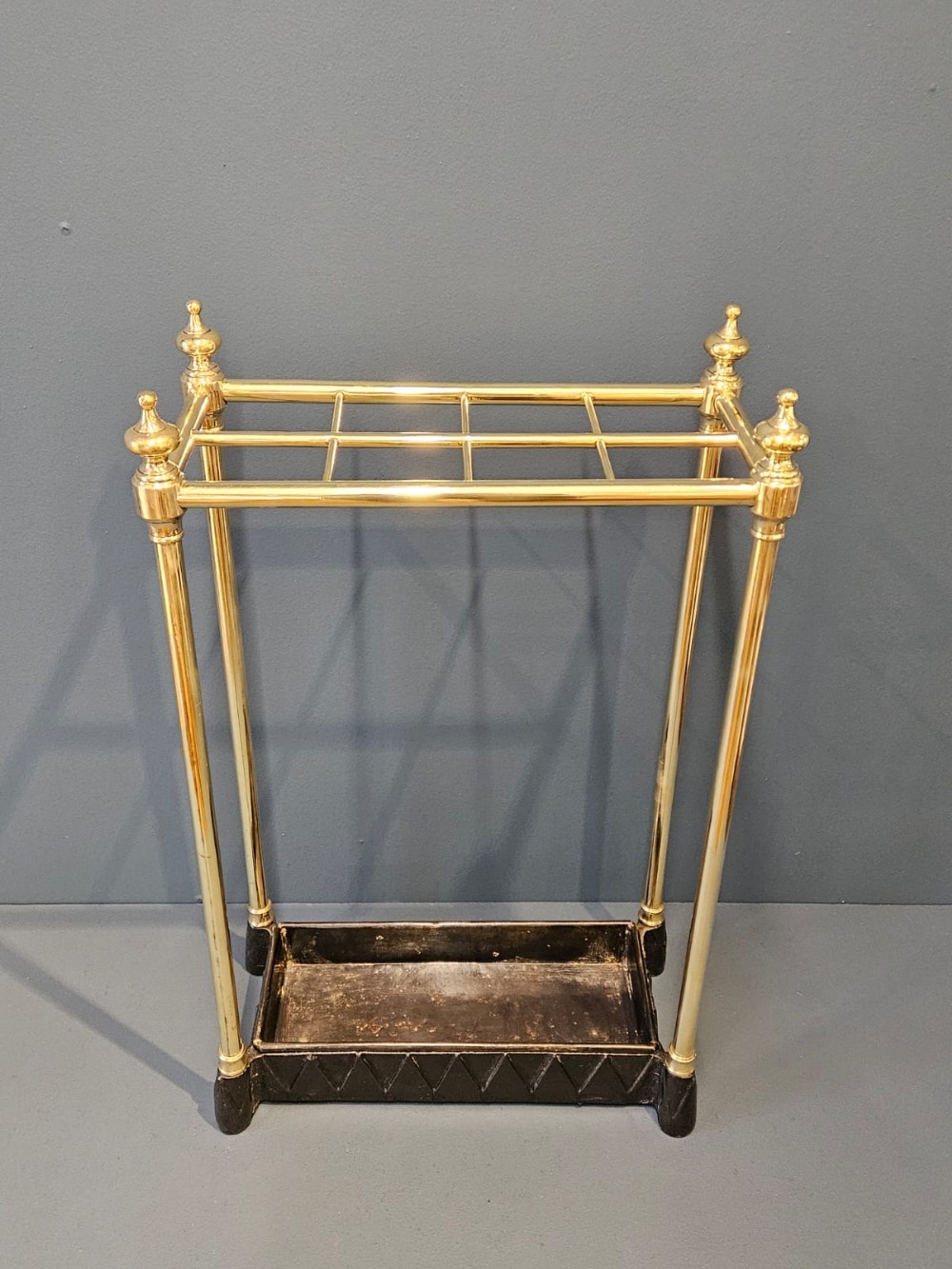 Victorian Brass and Cast Iron Stick Stand