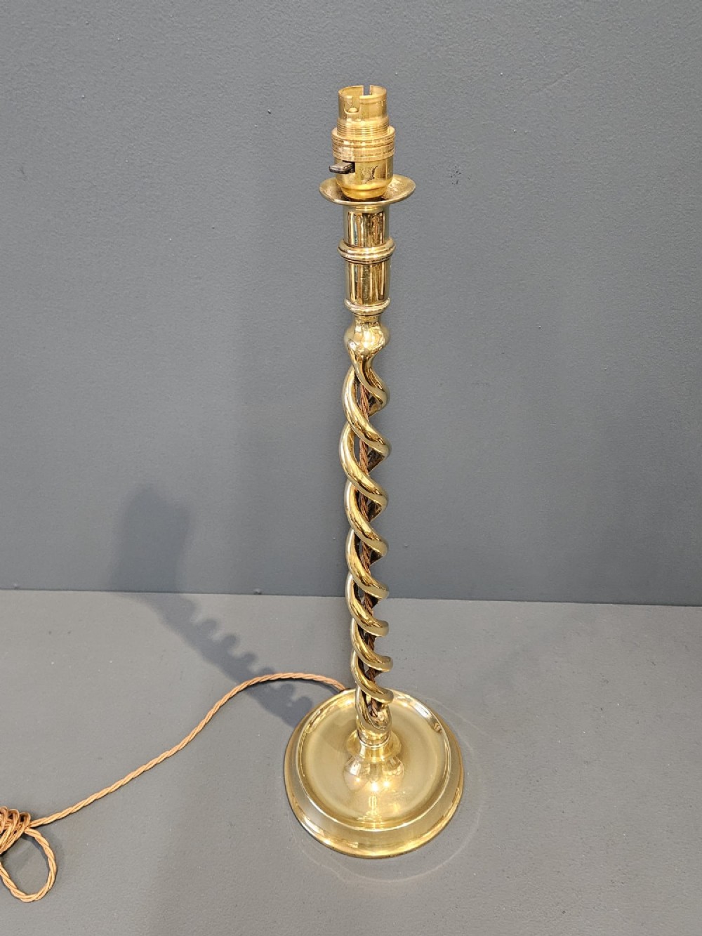 Victorian Brass Barley Twist Lamp