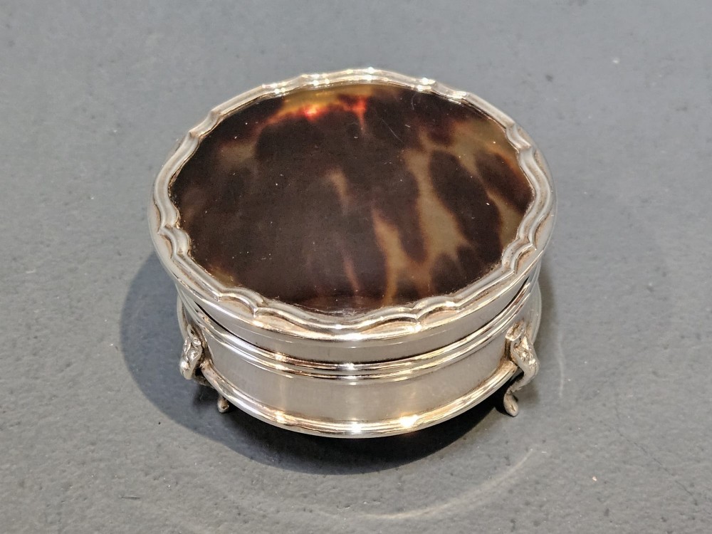 Silver and Tortoise Shell Ring Box View II