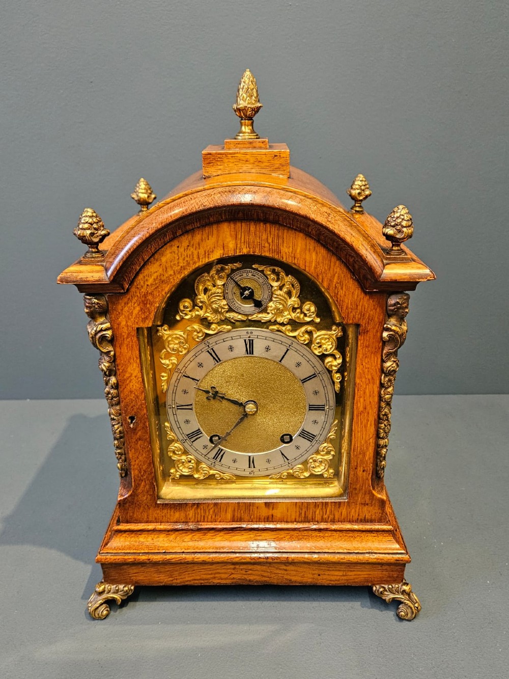 Victorian Oak Quarter Striking Bracket Clock