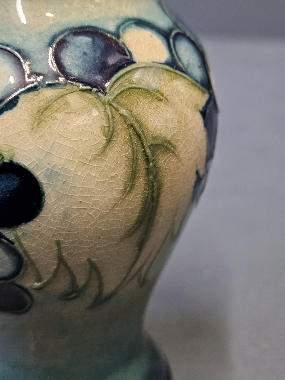Small Moorcroft Leaf and Berries Vase View IV