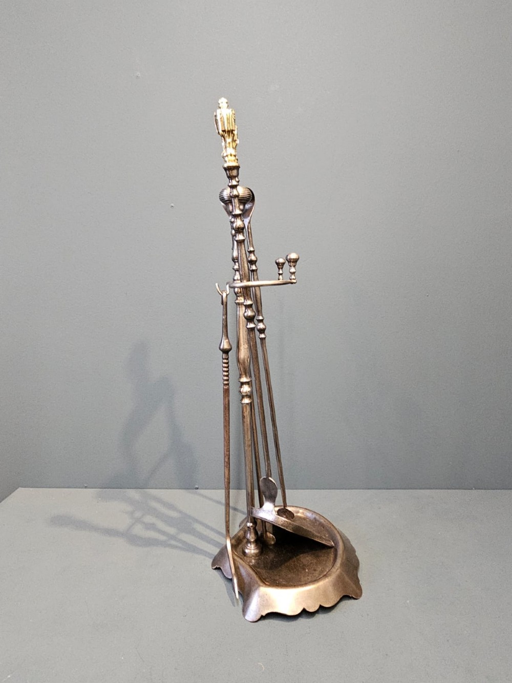 Victorian Steel Fire Irons and Stand View III