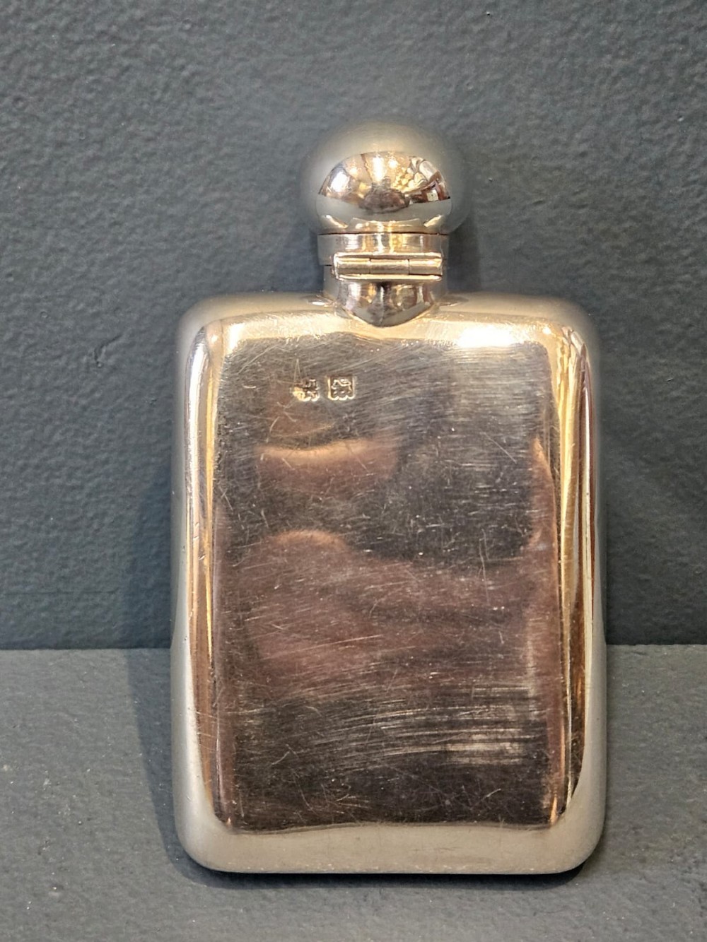 Silver Edwardian Hip Flask View IV