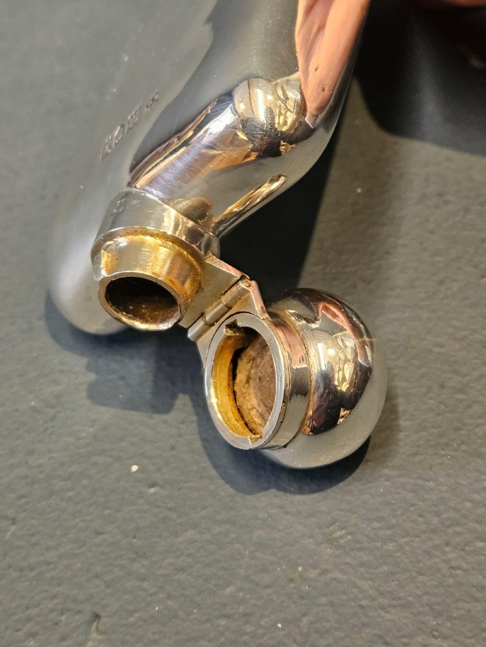 Silver Edwardian Hip Flask View VII