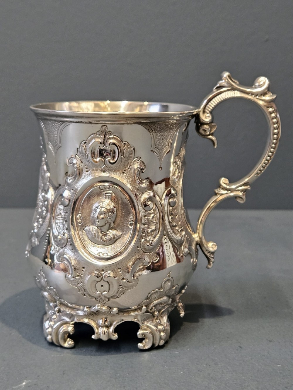 Superb Victorian Silver Mug View VII