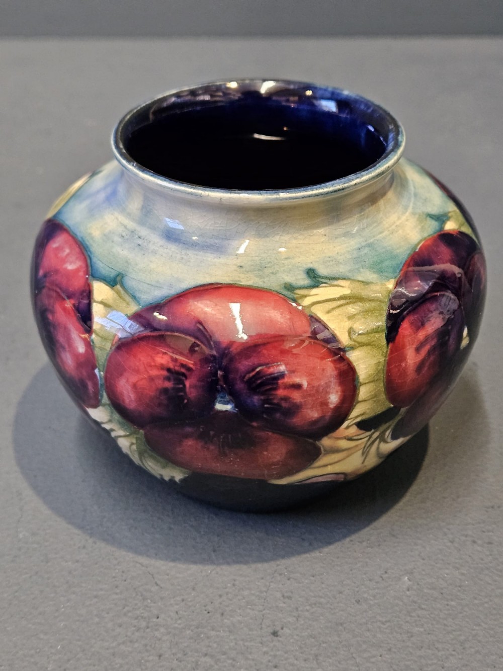 Early Moorcroft Pansy Vase