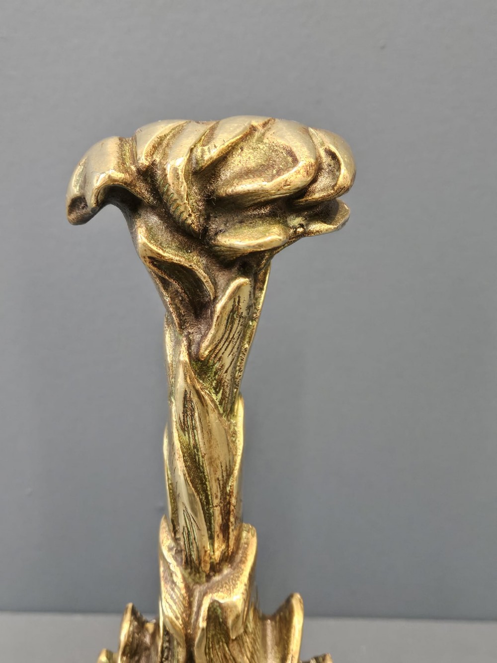 Matching Pair of Regency Brass Pineapple Door Stops View V