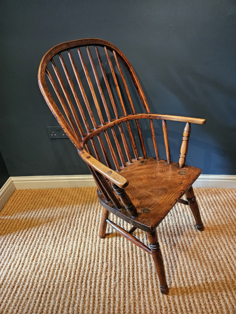 Primitive George III Elm West Country Windsor Chair View III