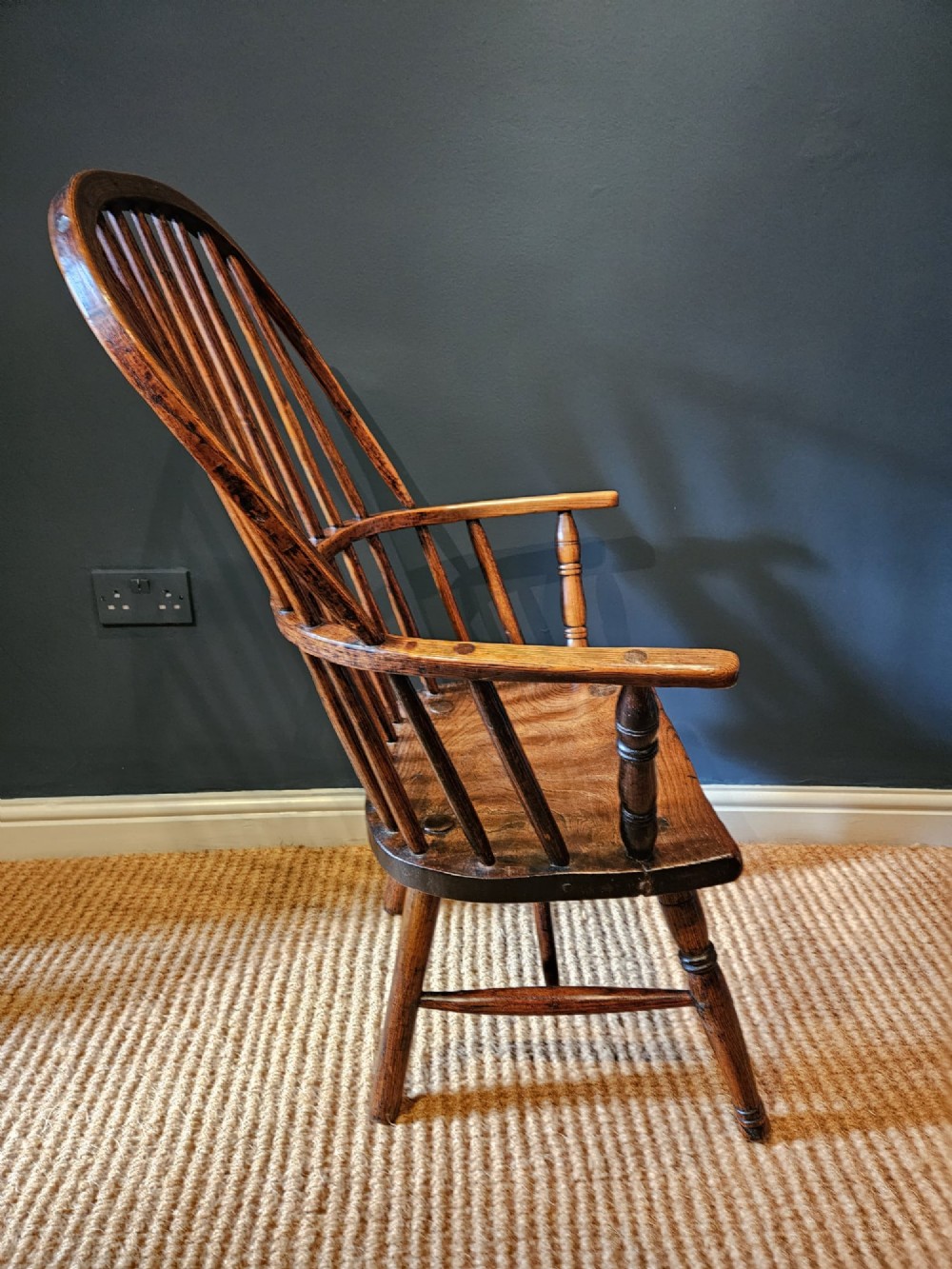 Primitive George III Elm West Country Windsor Chair View V