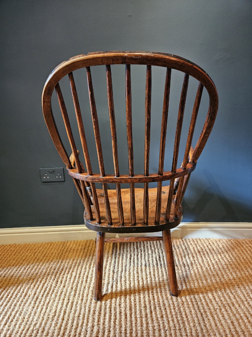 Primitive George III Elm West Country Windsor Chair View VI