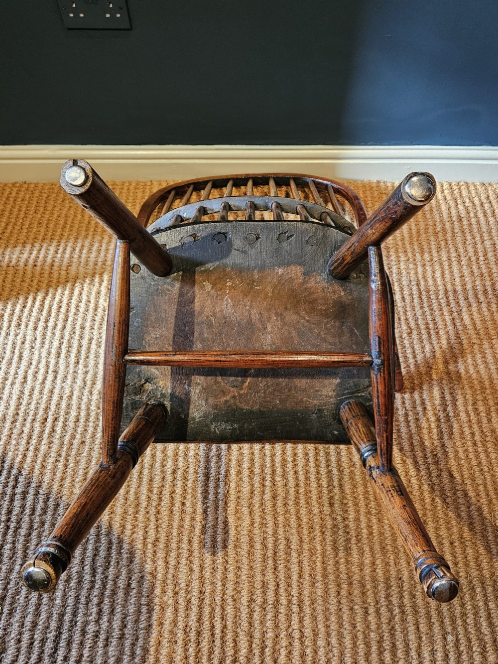 Primitive George III Elm West Country Windsor Chair View VIII
