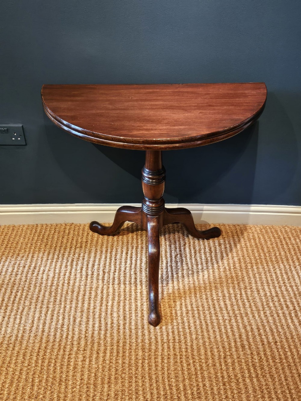Georgian Mahogany Fold Over Top Tripod Table
