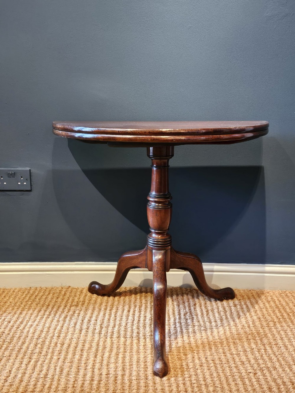 Georgian Mahogany Fold Over Top Tripod Table View II