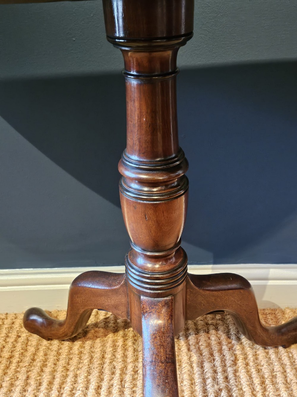 Georgian Mahogany Fold Over Top Tripod Table View III