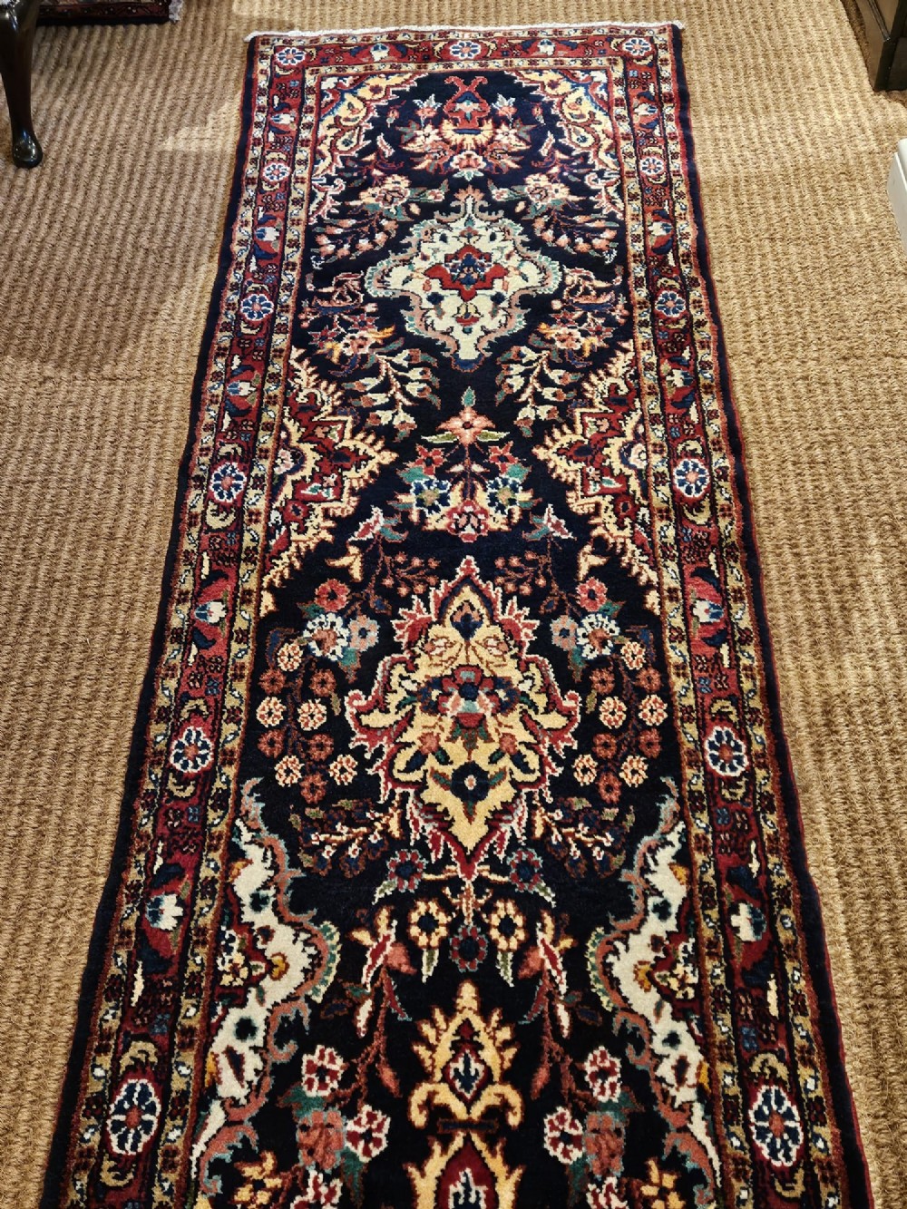 Superb 15' Pure Wool Runner Rug View VII
