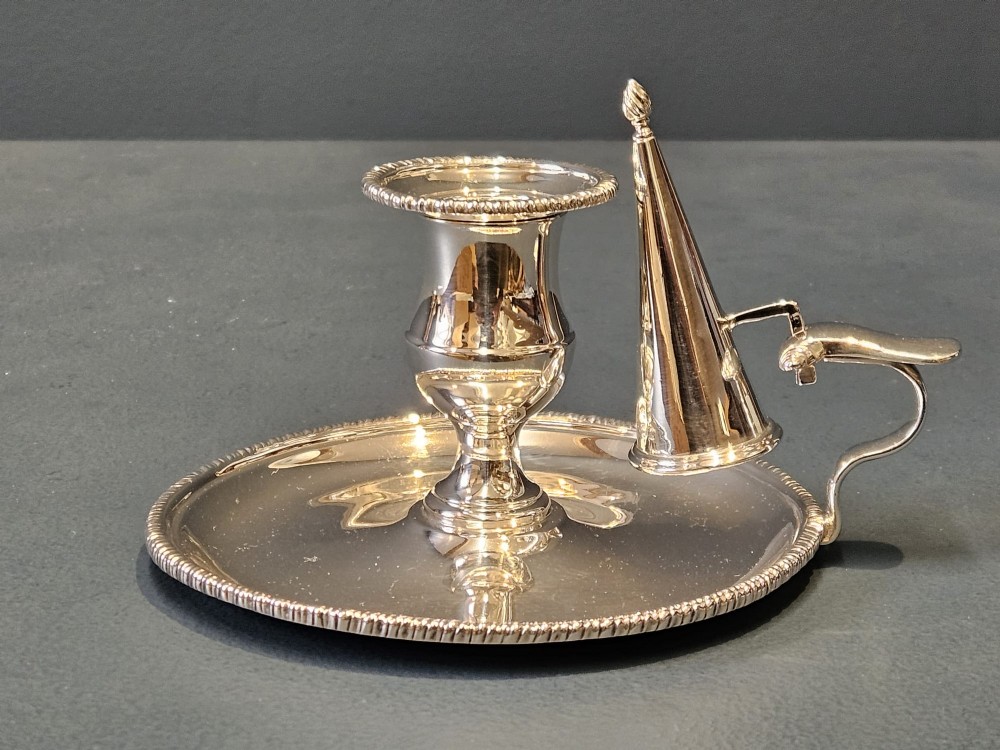 Victorian Silver Chamber Stick and Snuffer View II