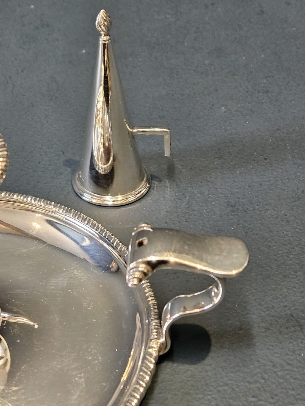Victorian Silver Chamber Stick and Snuffer View IV