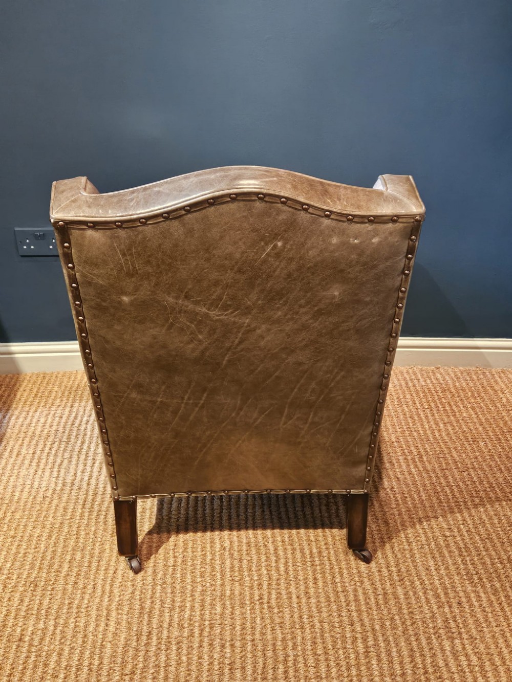 Edwardian Leather Armchair by Warings View VI
