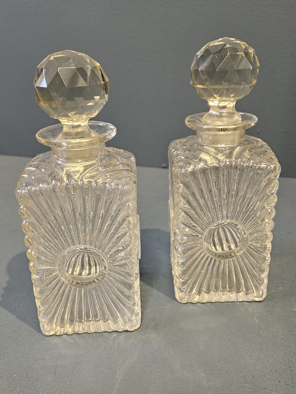 Victorian Oak and Silver Plated 2 Bottle Tantalus View VI