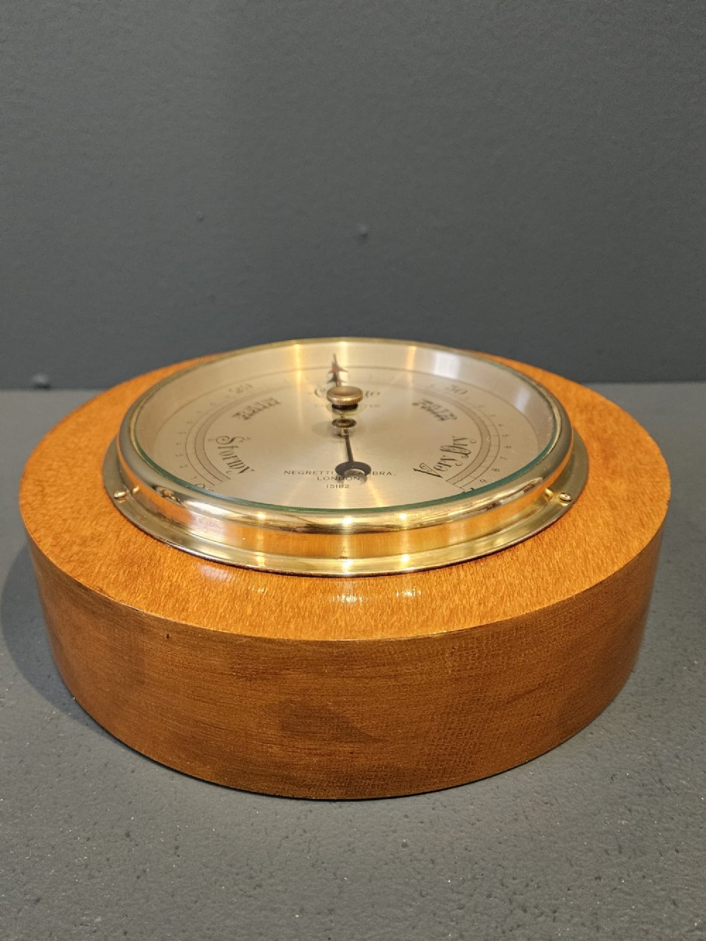 Victorian Negretti and Zambra Oak Cased Barometer View VI